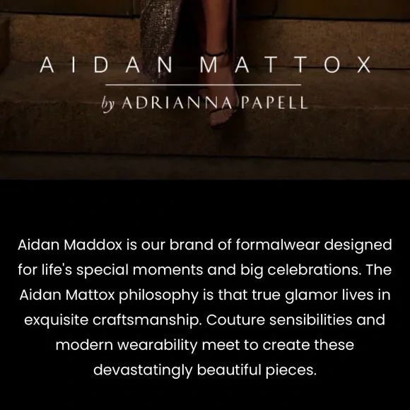 🥂 Aidan Mattox New Beaded Organza Formal Dress Navy Blue Size 6 - Picture 3 of 14